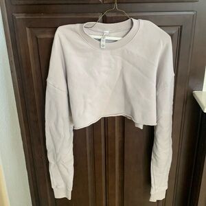 ALO lavender crop sweat shirt size Small